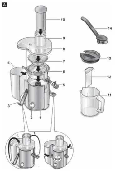 BOSCH MES25A0 700W Juice Maker Centrifugal Juicer - a