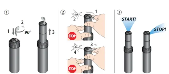 claber 90152 Medium-Jet Turbine Sprinklers with Interchangeable Nozzles 1