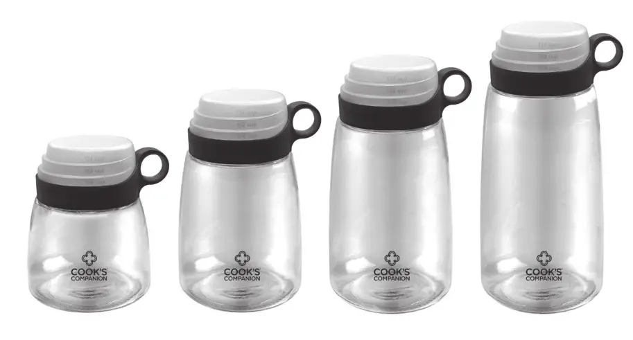 COOK S COMPANION 4Pc Glass Storage Jar Set