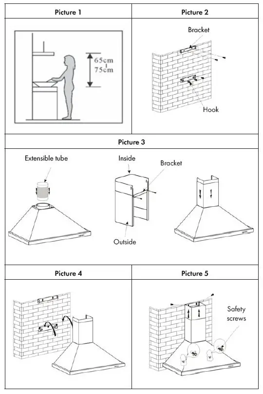 KLARSTEIN 10011485 TR60WS 60cm Ducted Wall Mount Range Hood-fig1