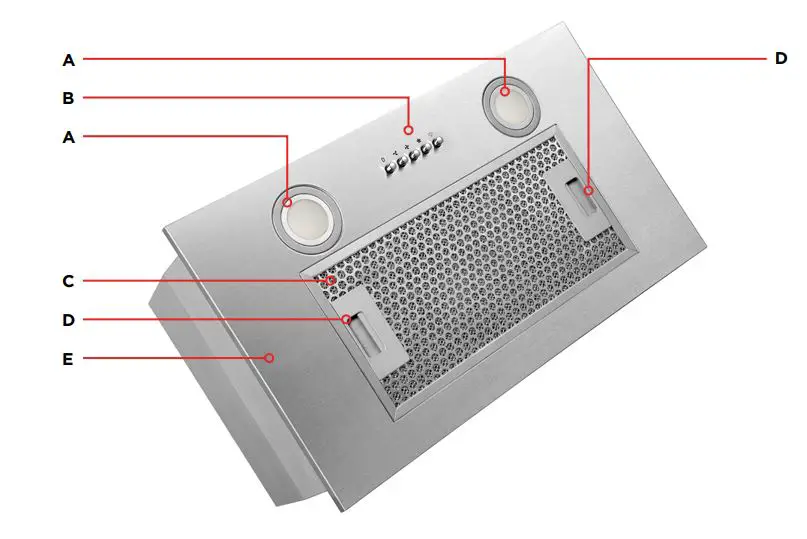 kogan 52cm Undermount Rangehood Instruction Manual - Product Overview