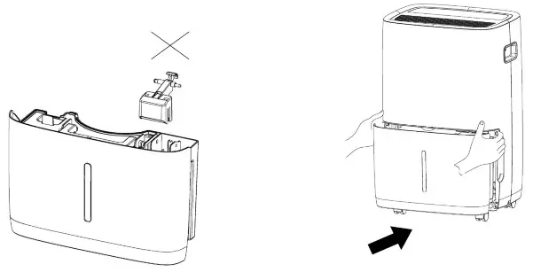 FREONIC FHCD351AWG Dehumidifier - REMOVING COLLECTED WATER 2