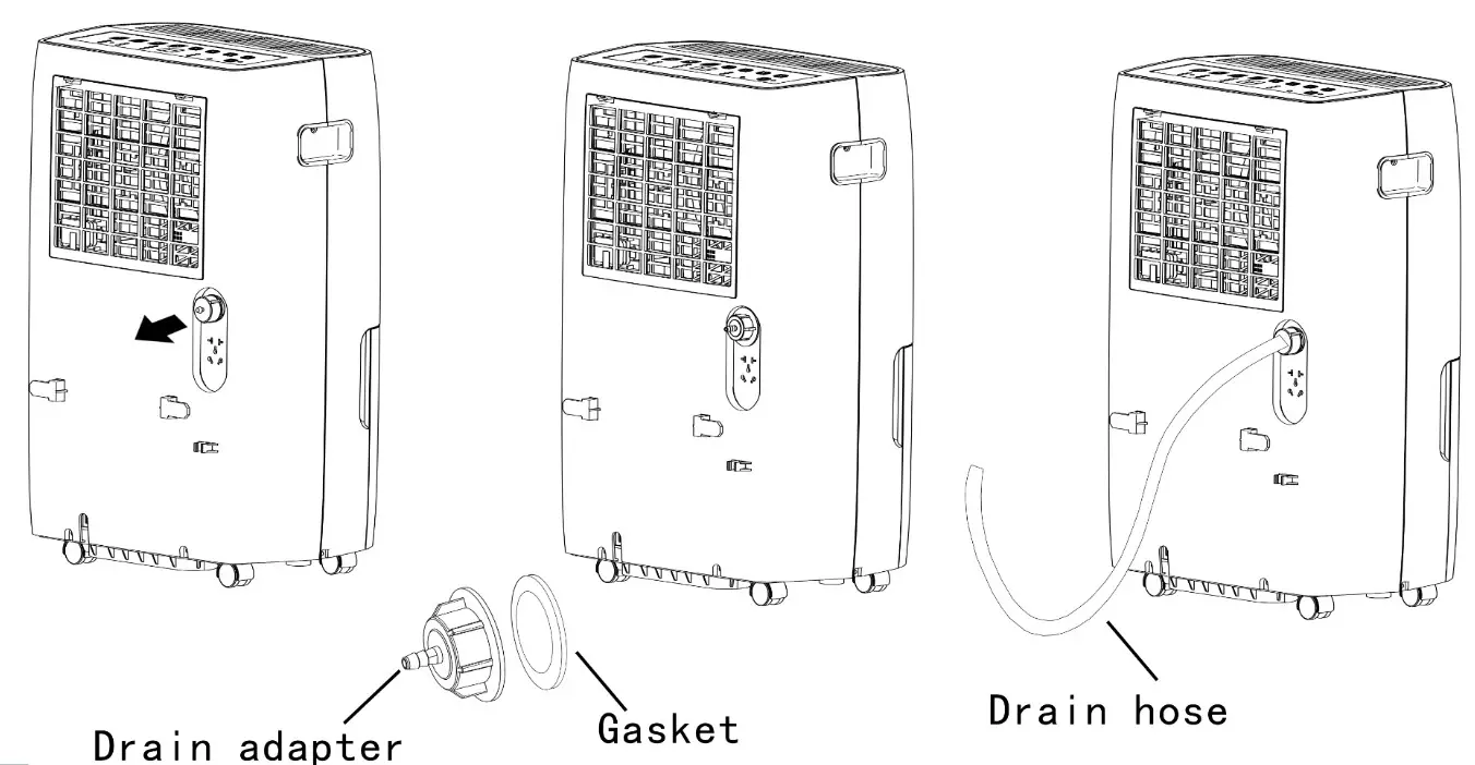 FREONIC FHCD351AWG Dehumidifier - REMOVING COLLECTED WATER 4