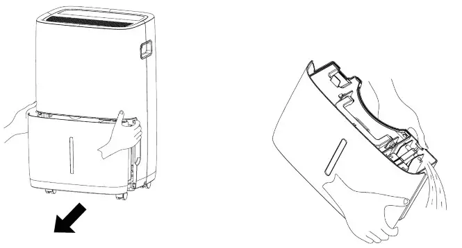 FREONIC FHCD351AWG Dehumidifier - REMOVING COLLECTED WATER