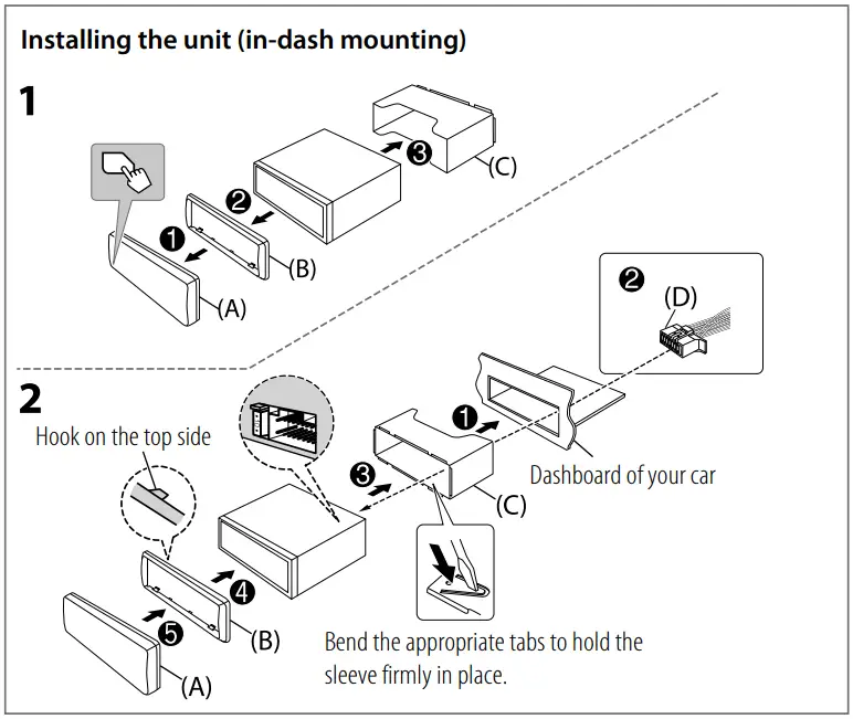 JVC KD T925BTS Bluetooth Car Stereo Receiver - fig1