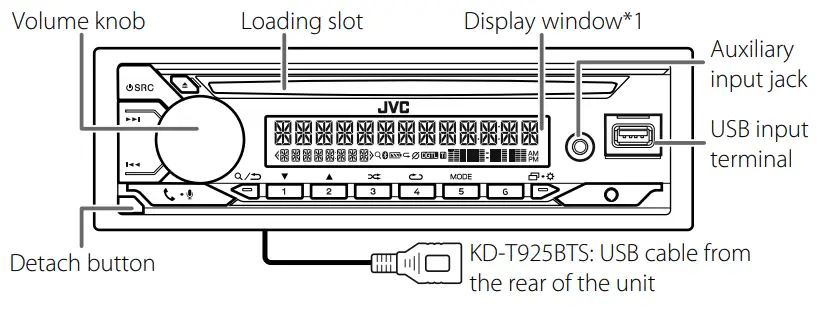 JVC KD T925BTS Bluetooth Car Stereo Receiver - fig5