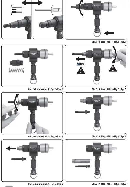 fortum 4770667 Rivet Drill Adapter for Blind Rivets and Rivet Nuts 2 in 1 3