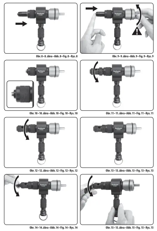 fortum 4770667 Rivet Drill Adapter for Blind Rivets and Rivet Nuts 2 in 1 4