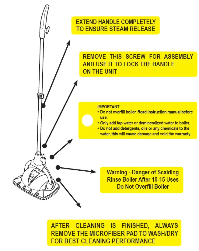 euroflex Vapour M3S Floor Steam Cleaner with Ultra Dry Steam fig 4