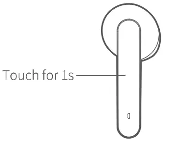 QCY T3 True Wireless -paower on