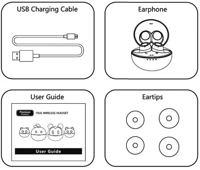 AMAFACE B09GXQ7GBX TWS True Wireless Earbuds in-Ear Bluetooth - fig1