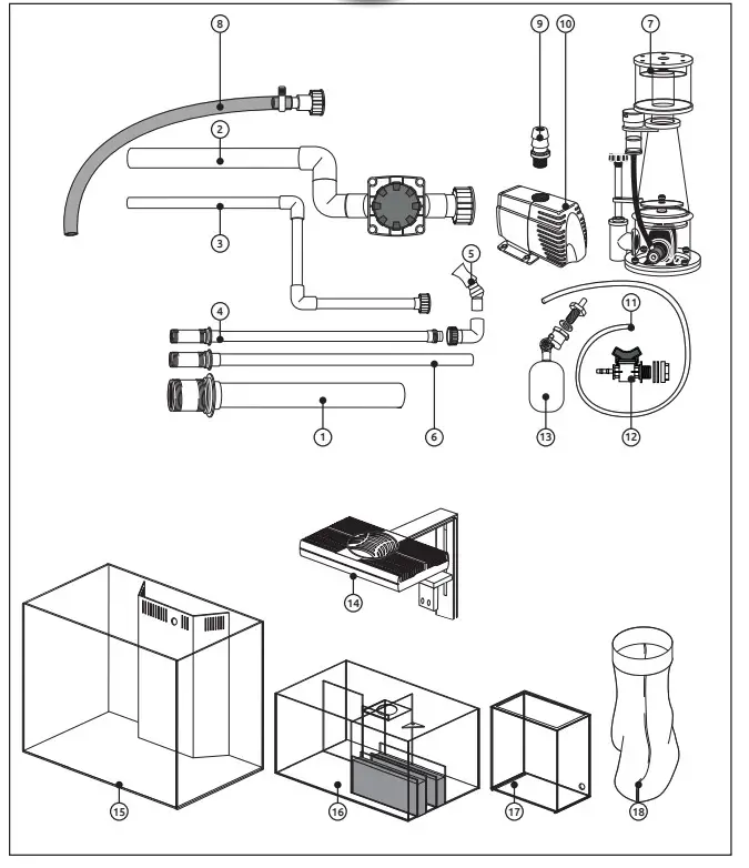 Blue Marine N4055043 Reef 200 Aquarium Complete with Aluminum Furniture - figure 1