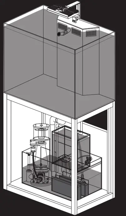 Blue Marine N4055043 Reef 200 Aquarium Complete with Aluminum Furniture