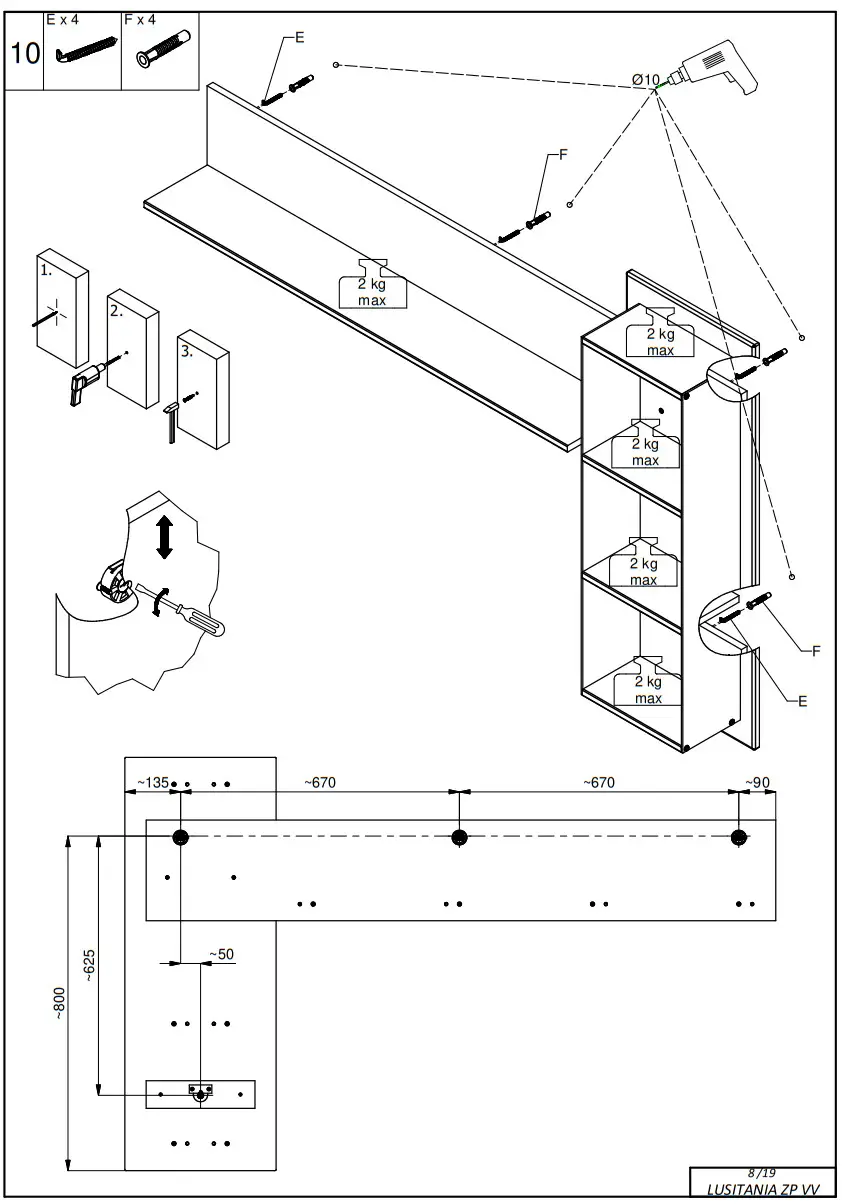 FORMA IDEALE 11011471 Shelf Lusitania ZP VV - figure 8