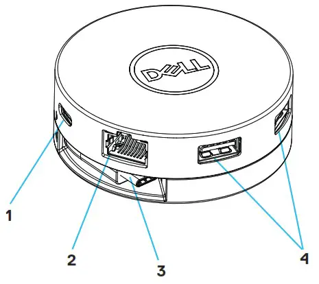 DELL DA305 6 In 1 USB C Multiport Adapter - Features