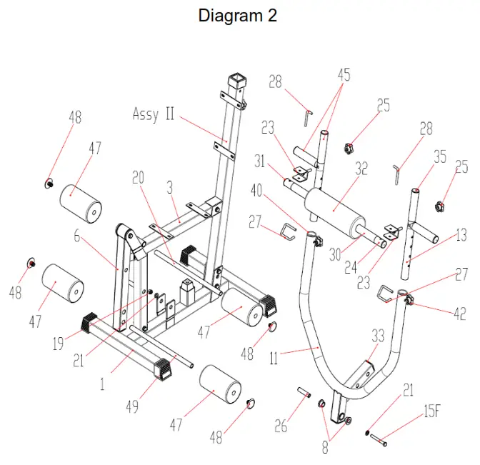 CORE MB1000 Muscle Builder Full Body Workout Machine - Diagram 2