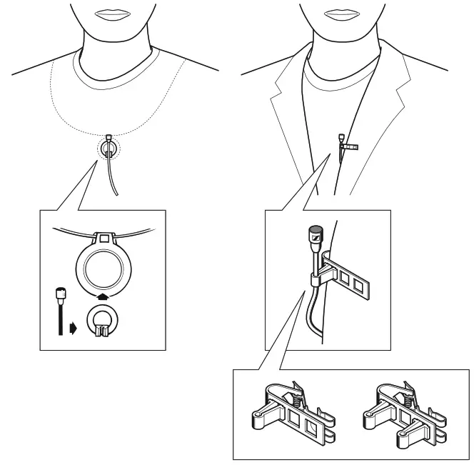 SENNHEISER MKE 2 Gold Condenser Lavalier Microphone - Examples of use