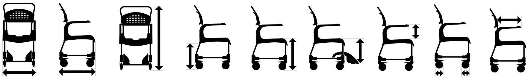 etac Clean Shower Commode Chair - fig 1