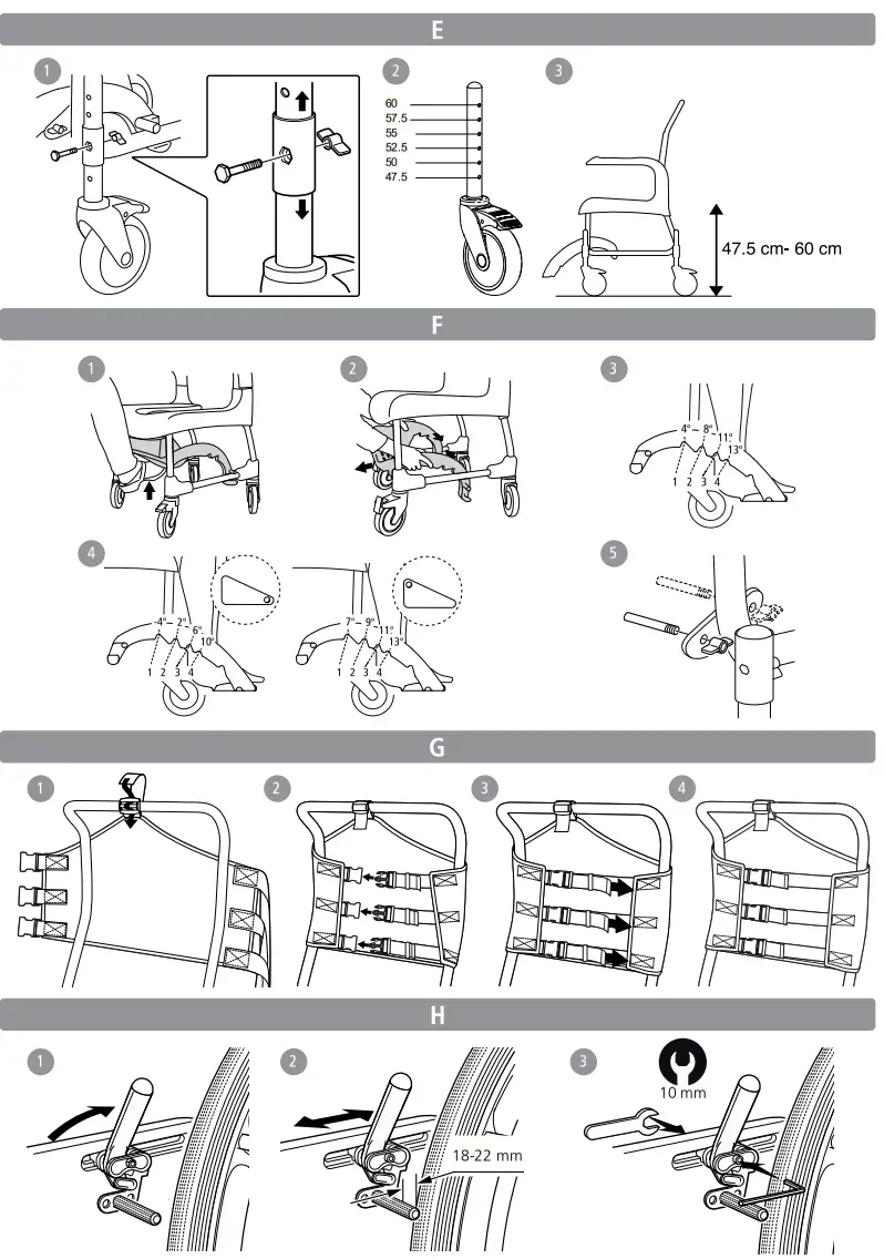 etac Clean Shower Commode Chair - fig 5