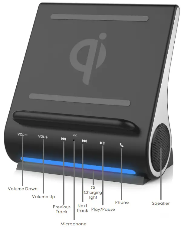 azpen DOCKALL Fast Wireless Charging Sound - parts