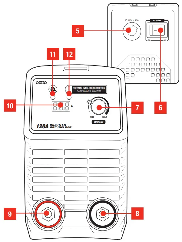 ozito IAW-120 120A Inverter Arc Welder Kit - Fig 24