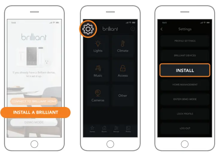 Brilliant 415BHS120W Smart Dimmer Switch - guide in app