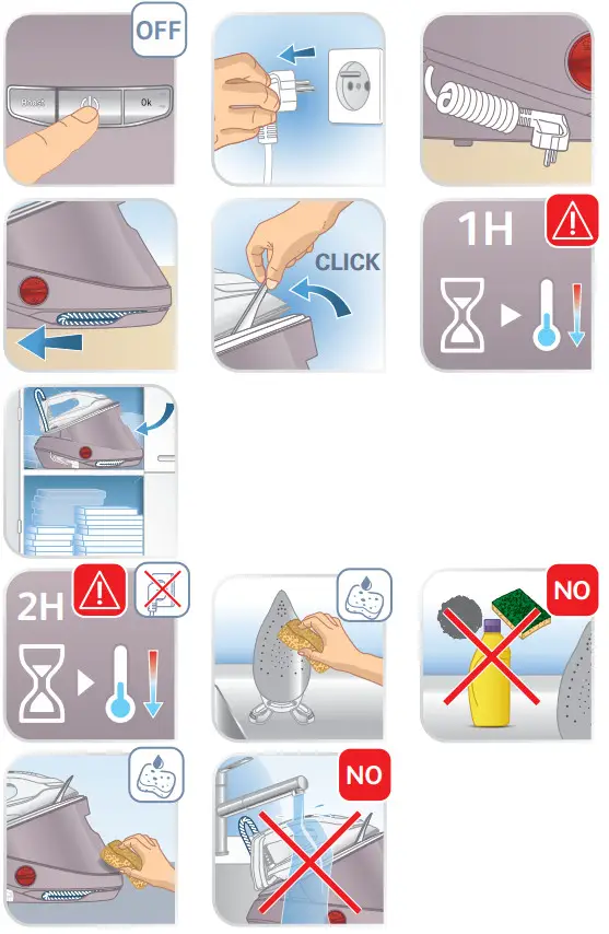 Tefal GV9820E0 Pro Express Vision Steam Iron - Figure 8