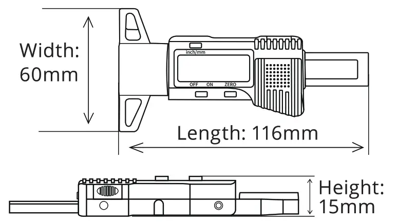 AstroAI TMTMPWH Tire Tread Depth Gauge - fig1
