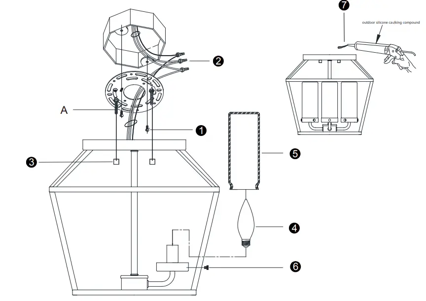 EUROfase LIGHTING 41956 Bastille Satin Black Exterior Ceiling Light-1