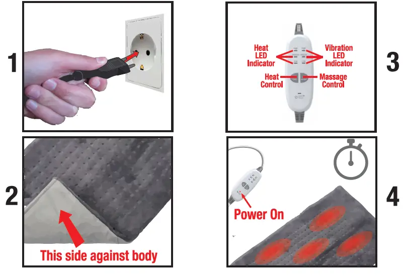 SHARPER IMAGE CWT02106-IM2 Calming Heat Weighted Massaging Heating Pad 2