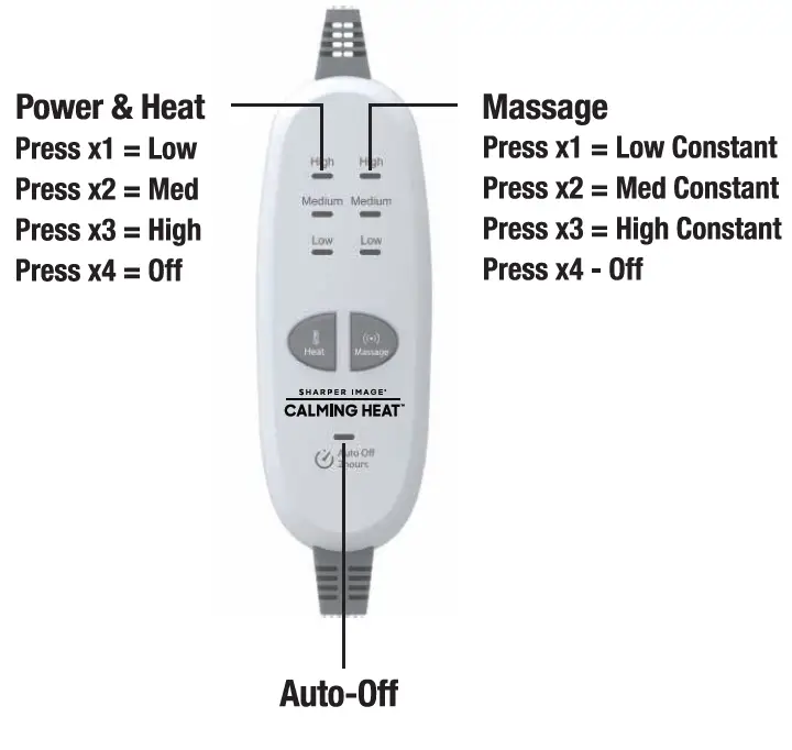 SHARPER IMAGE CWT02106-IM2 Calming Heat Weighted Massaging Heating Pad 3