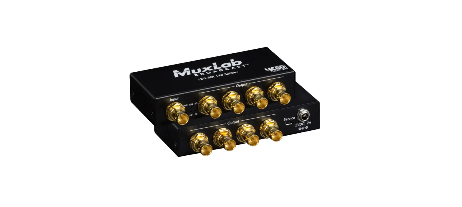 Muxlab 500728 12g-sdi 1x8 Splitter User Manual