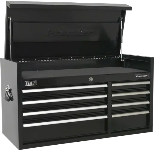 SEALEY PTB104008 Topchest 8 Drawer 1040mm Heavy-Duty Black-fig1