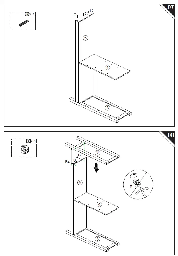 HOMCOM 839-406 Farmhouse Kitchen Sideboard Buffet Table 12