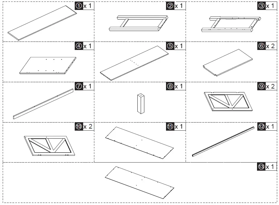 HOMCOM 839-406 Farmhouse Kitchen Sideboard Buffet Table 6