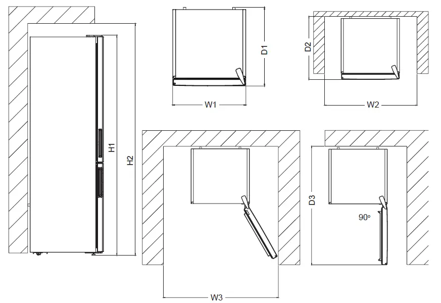 Montpellier-MLF1770K-Low-Frost-Fridge-Freezer-in-Black-Installation-Guide-fig-5