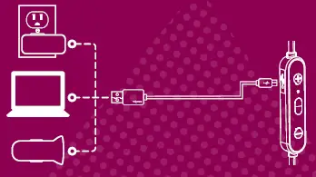 Charging the earphones