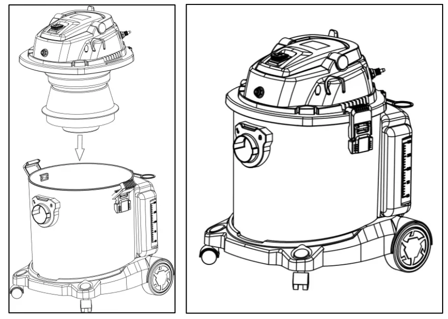 CROWN WVC 1220 Wet and Dry Vacuum Cleaner -Including Units and Accessories 6