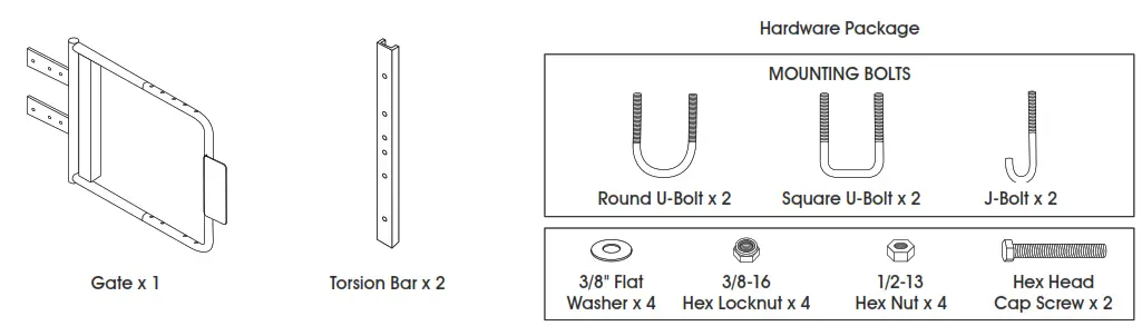 ULINE H-5616 Safety Swing Gate- parts