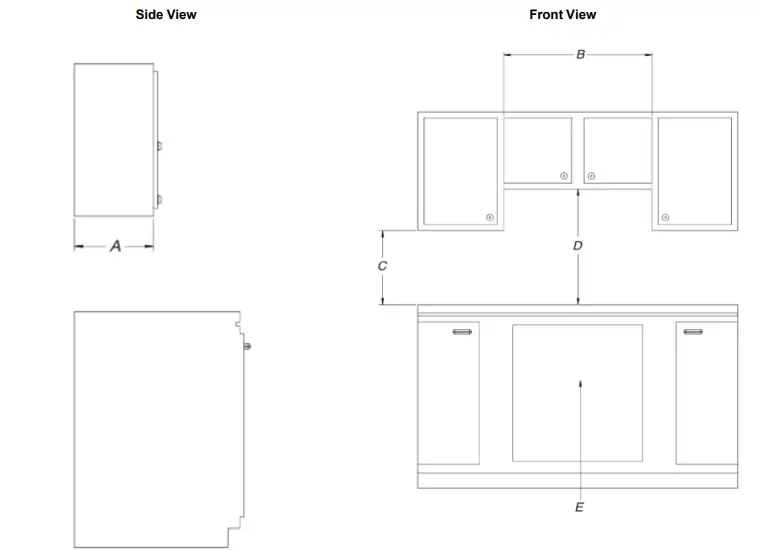 Whirlpool W11468901B GAS BUILT - Cabinet Clearances