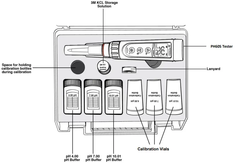 APERA Premium Series PH5S Spear pH Tester - What’s in the Kit