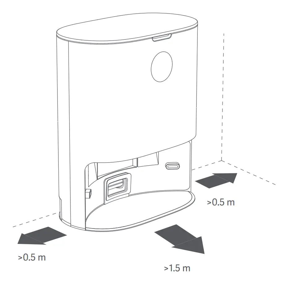 2C602RUW Robot Vacuum and Mop Cleaner Installation illustration