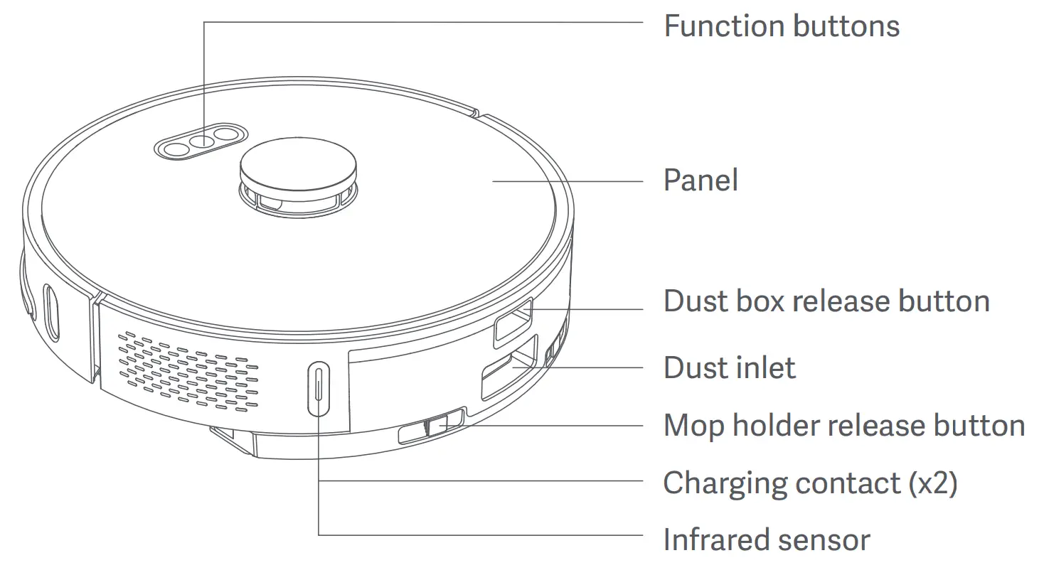 2C602RUW Robot Vacuum and Mop Cleaner Overview