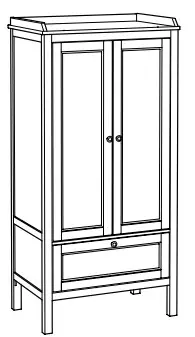 SUNDVIK wardrobe with drawer