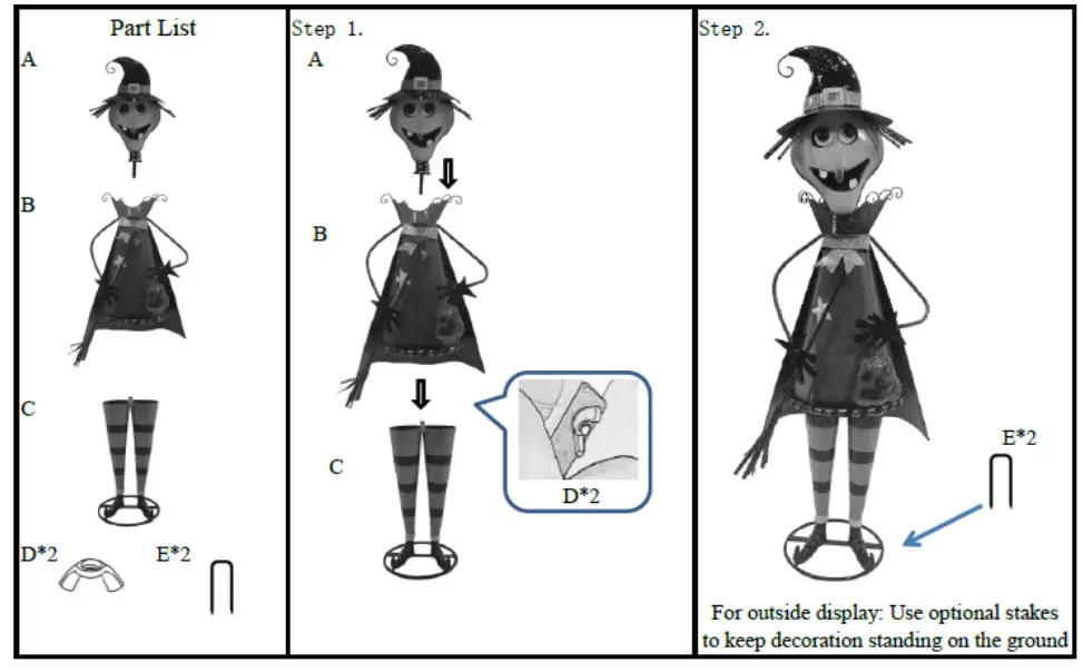 Haunted Hill Farm HHMTWITCH042-0PU 42-in Animatronic Jack-o-lantern Free Standing