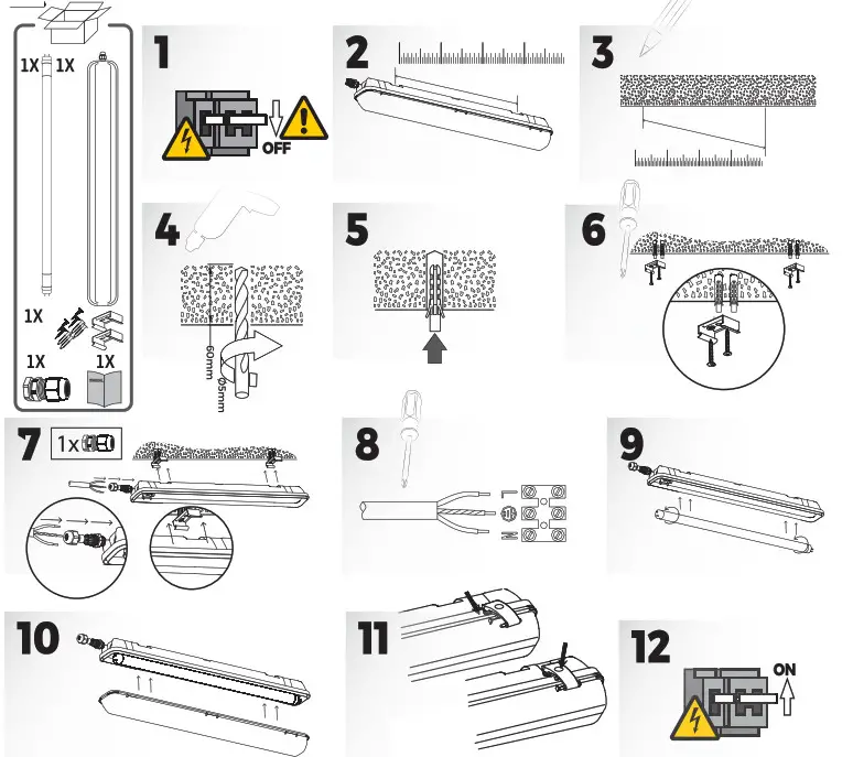 LED s light Proventa Outdoor LED TL Fixture - fig