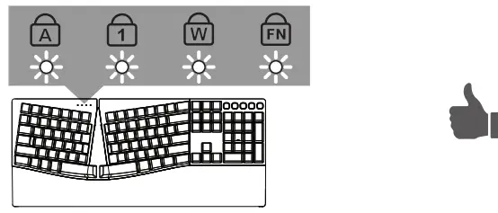 perixx PERIBOARD-535 Wired Full-sized Mechanical Ergonomic Keyboard - 9