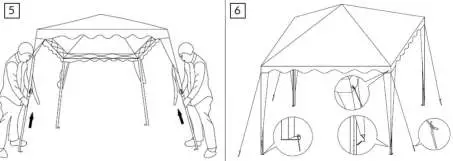 AREBOS Gazebo 3x3m Anthracite Shelter - Use 3