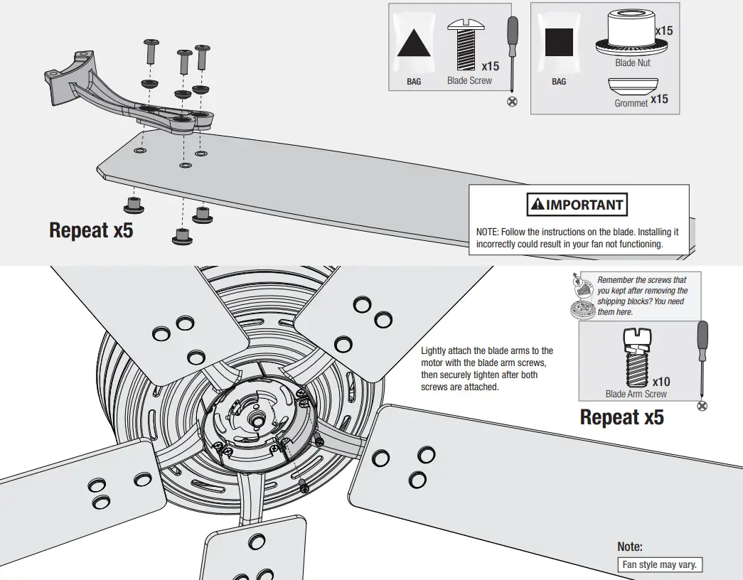 Hunter 51714 Shady Grove with 3 Lights 52 Inch Ceiling Fan - Figure 14