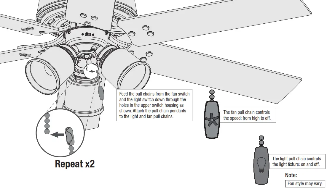 Hunter 51714 Shady Grove with 3 Lights 52 Inch Ceiling Fan - Figure 22
